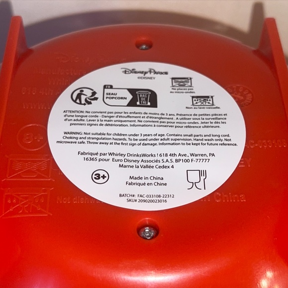 Disney Parks Minnie Mouse 90TH Anniversary Popcorn Bucket 2019 w/ Strap - Picture 12 of 14